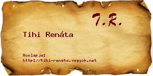 Tihi Renáta névjegykártya